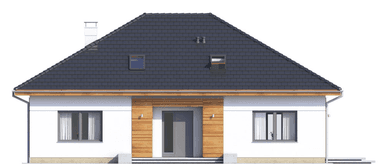 Elewacja frontowa domu jednorodzinnego Heros bez garażu