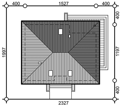 Usytuowanie domu jednorodzinnego Heros bez garażu