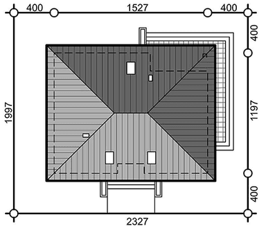 Usytuowanie domu jednorodzinnego Heros bez garażu