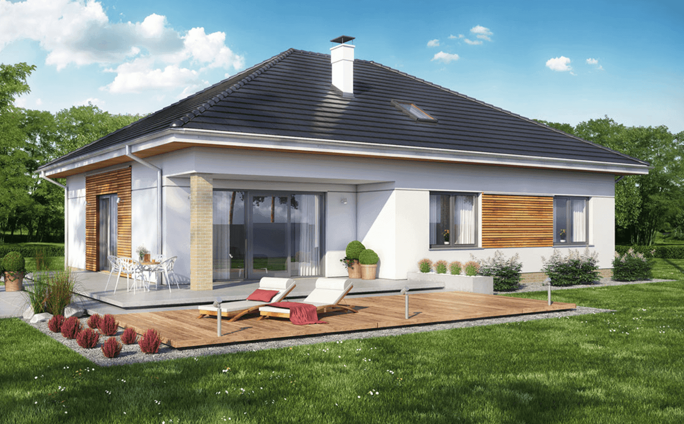 Wizualizacja domu jednorodzinnego Heros bez garażu