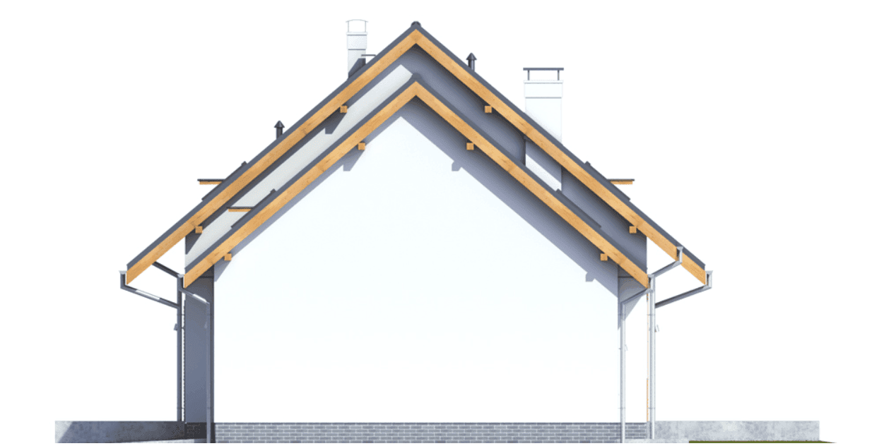 Elewacja lewa domu jednorodzinnego Jaskółka 2 z garażem