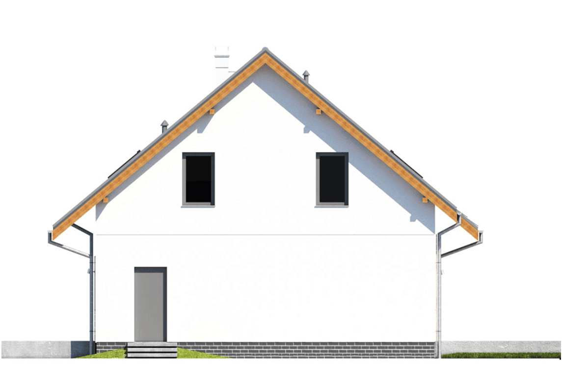 Elewacja lewa domu jednorodzinnego Jaskółka 3 bez garażu