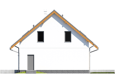 Elewacja lewa domu jednorodzinnego Jaskółka 3 bez garażu