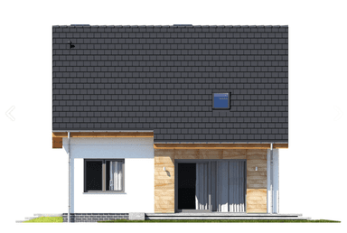 Elewacja tylna domu jednorodzinnego Jaskółka bez garażu