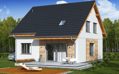 Wizualizacja domu jednorodzinnego Jaskółka 3 bez garażu