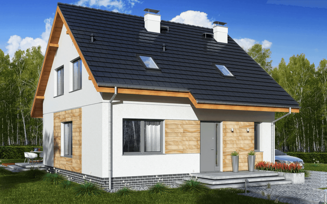 Wizualizacja domu jednorodzinnego Jaskółka 3 bez garażu