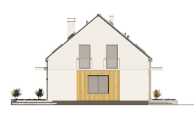 Elewacja prawa projekt domu Jaskółka 8