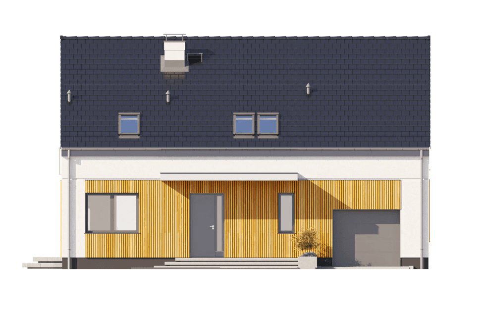 Elewacja frontowa projekt domu Jaskółka 8