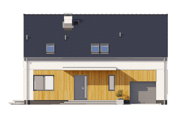 Elewacja frontowa projekt domu Jaskółka 8