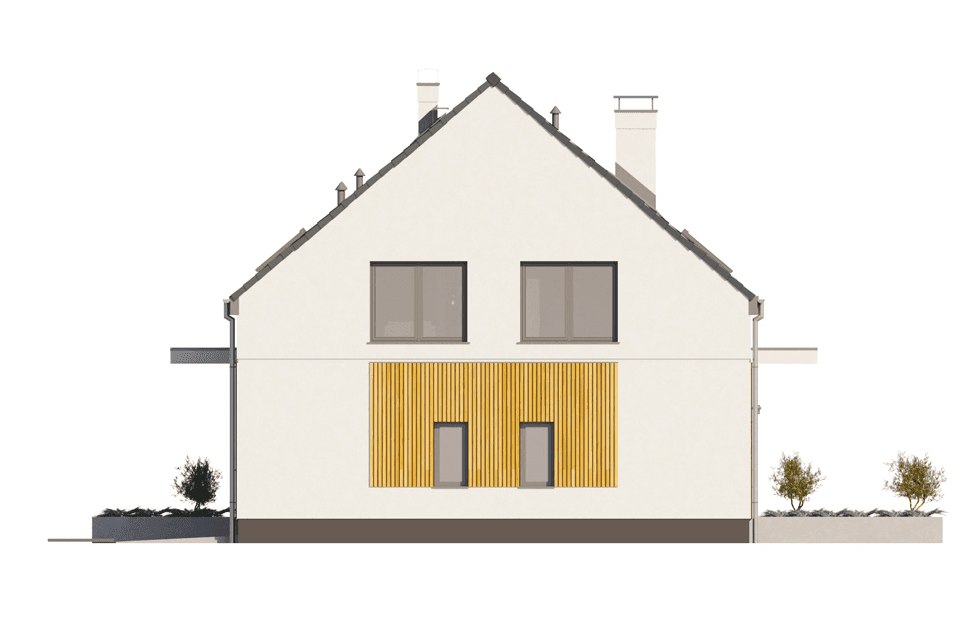 Elewacja lewa projekt domu Jaskółka 8