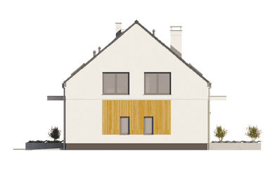 Elewacja lewa projekt domu Jaskółka 8