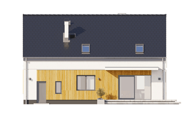 Elewacja tylna projekt domu Jaskółka 8