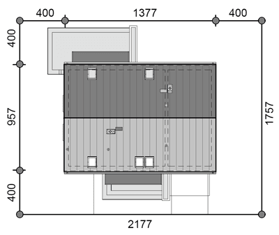 Rzut działki domu Jaskółka 8