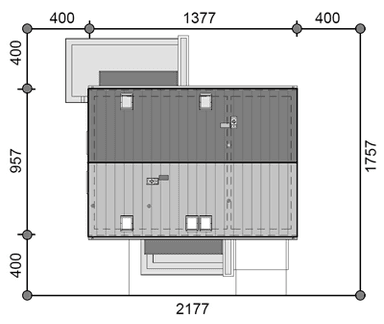 Rzut działki domu Jaskółka 8