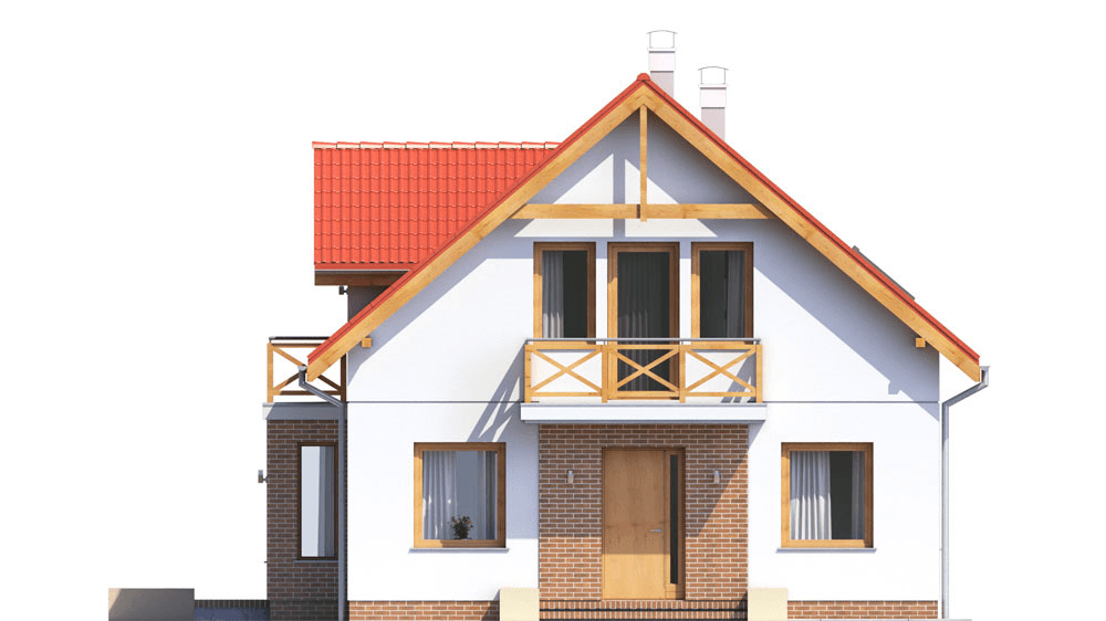 Elewacja frontowa domu Baset 2 bez garażu