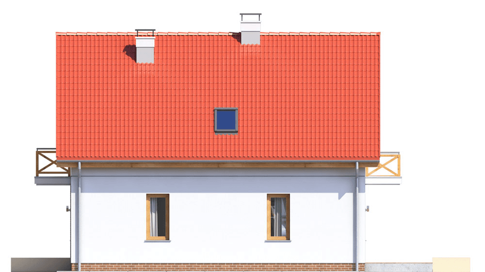 Elewacja boczna domu Baset 2 bez garażu