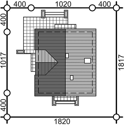 Usytuowanie domu na działce Baset 2 bez garażu