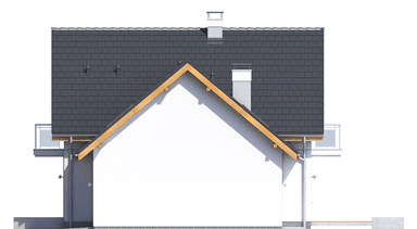 Elewacja boczna domu Baset 6 z garażem XL