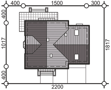 Usytuowanie domu na działce Baset 6 z garażem XL