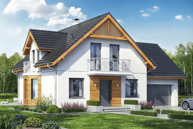 Projekt domu Baset 6 z garażem XL