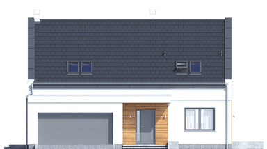 Elewacja frontowa projektu domu Bocian