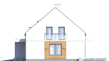 Elewacja boczna projekt Bocian