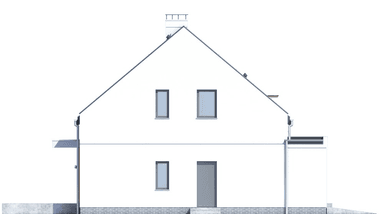 Elewacja boczna projektu domu Bocian