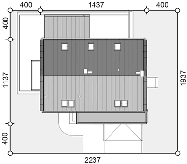 Usytuowanie domu na działce Bocian 3