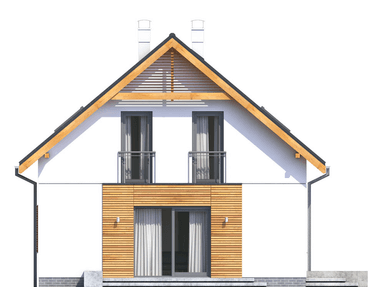 Elewacja boczna domu Pinczer 1 bez garażu
