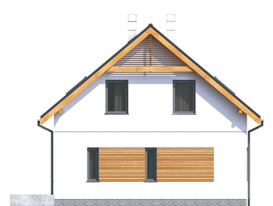 Elewacja boczna domu Pinczer 1 bez garażu