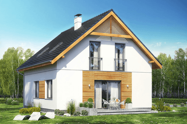 Projekt domu Pinczer 1 bez garażu tani w budowie
