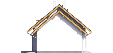 Elewacja boczna domu Pinczer 4 z garażem XL