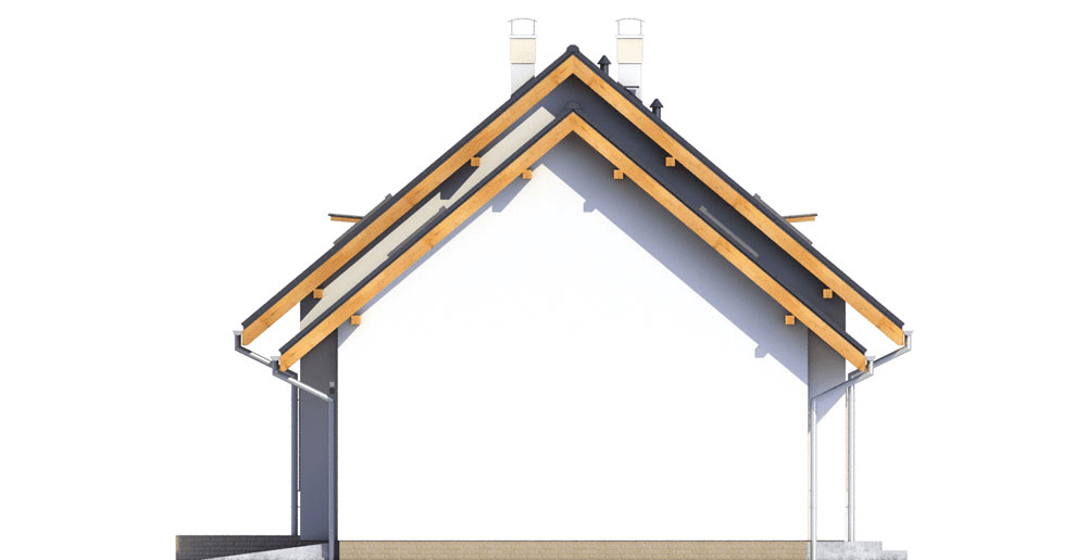 Elewacja boczna domu Pinczer 5 z garażem