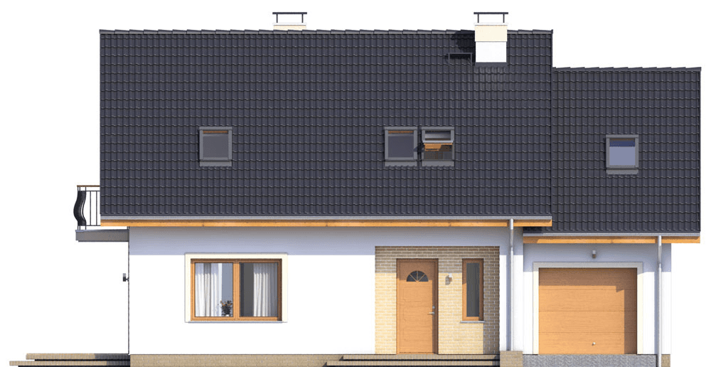 Elewacja frontowa domu Pinczer 5 z garażem