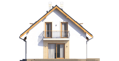 Elewacja boczna domu Pinczer 5 z garazem