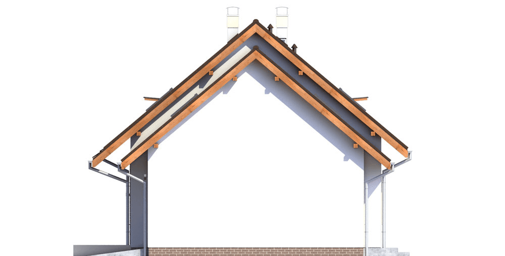 Elewacja boczna domu Pinczer 6 z garażem