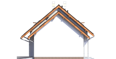 Elewacja boczna domu Pinczer 6 z garażem