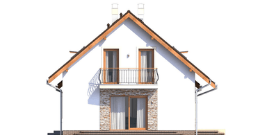 Elewacja boczna domu Pinczer 6 z garażem