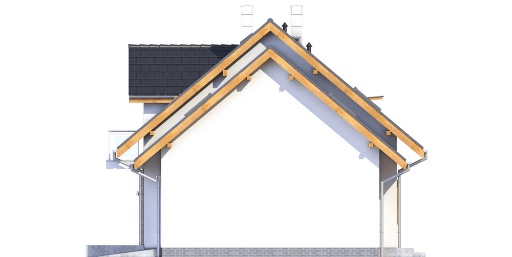 Elewacja boczna domu Pinczer 7 z garażem