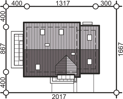 Usytuowanie domu na działce Pinczer 7 z garażem