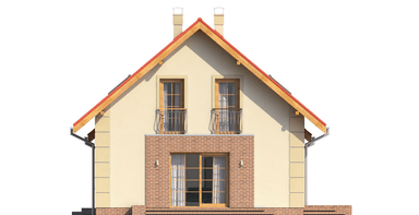 Elewacja boczna domu Pinczer 2 z garażem