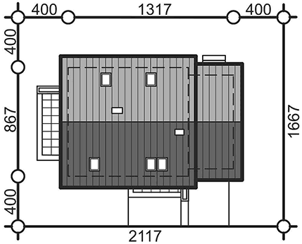 Usytuowanie domu na działce Pinczer 2 z garażem