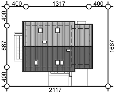 Usytuowanie domu na działce Pinczer 2 z garażem