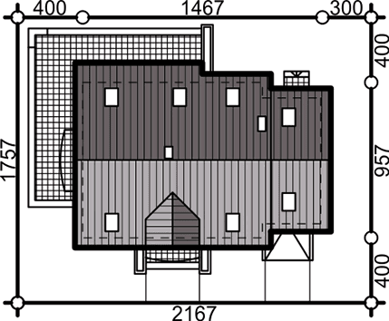 Usytuowanie domu na działce Sowa 10 z garażem
