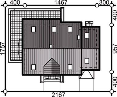 Usytuowanie domu na działce Sowa 10 z garażem