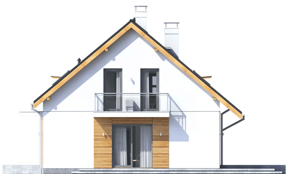 Elewacja boczna domu Sowa 11 bez garażu - lustro