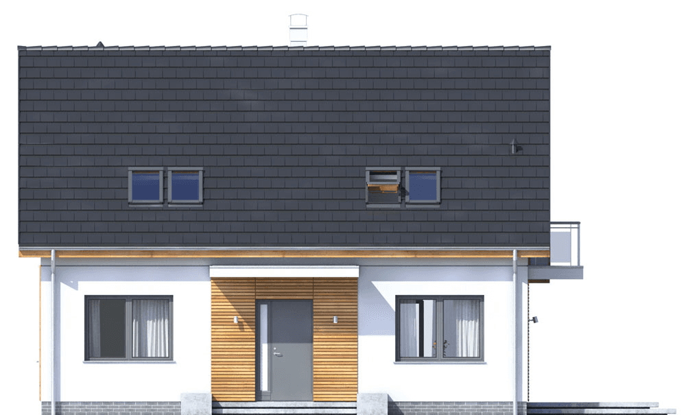 Elewacja frontowa domu Sowa 11 bez garaż- lustro