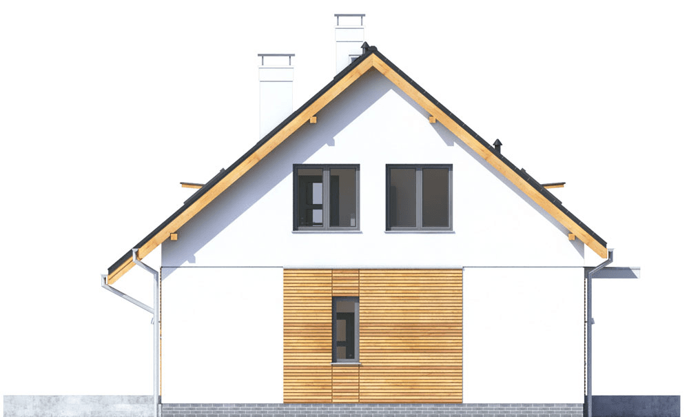 Elewacja boczna domu Sowa 11 bez garażu - lustro