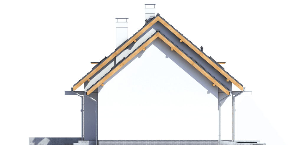Elewcja boczna domu Sowa 14 z garażem