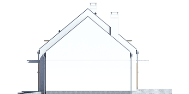 Elewcja boczna domu Sowa 15 z garażem